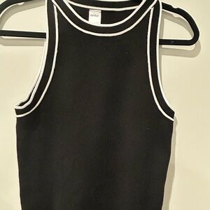 Anko Black Tank Top with White Trim